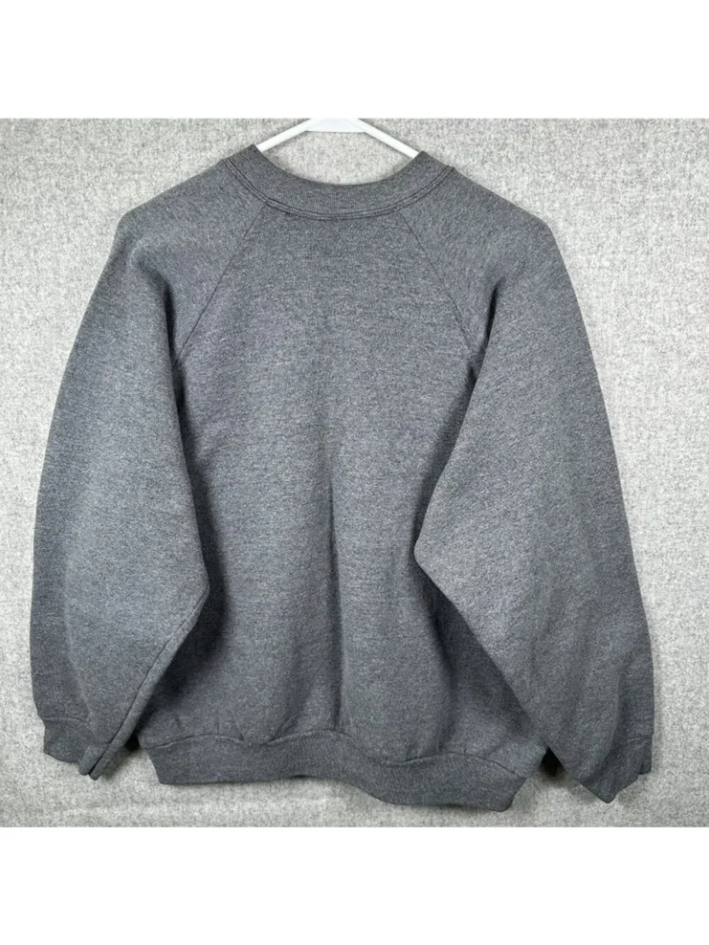 Vintage Fruit of the Loom XL Sweatshirt Gray Blank Cotton‎ Blend Pullover Crew